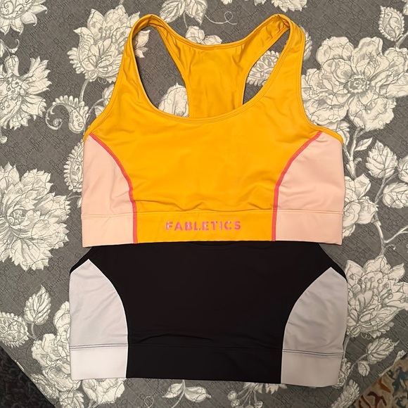 NWOT, Fabletics Sports Bras, XXL/1X, On the Go Medium Impact - Set of 2 - Picture 1 of 7